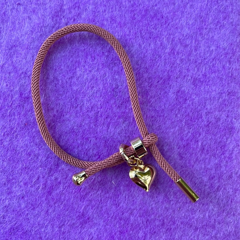 Rosy Brown Handmade Single Strand Bracelet